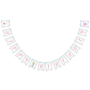 不思議の国のお茶会の誕生日の旗のアリス バンティングフラッグ