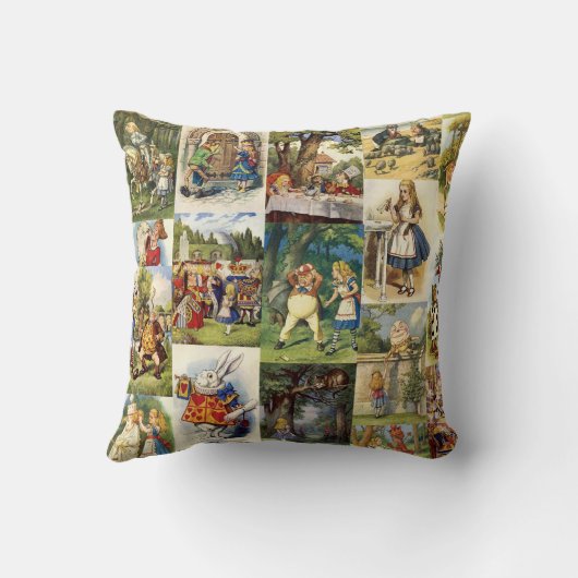 不思議の国のそして姿見を通したアリス クッション (裏面)