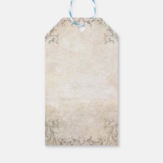 不思議の国のつる植物のアリスは私をギフトのラベル飲みます ギフトタグ (裏面)