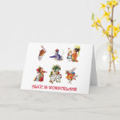 不思議の国のアリスおよび友人 カード (黄色い花)