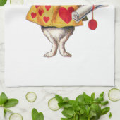 不思議の国のアリスからの白いウサギ キッチンタオル (折り畳み)