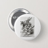 不思議の国のアリスからの白いウサギ 缶バッジ (正面&裏面)