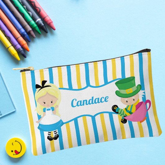 不思議の国のアリスかわいいパーソナライズされた女の子 アクセサリーポーチ