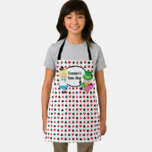 不思議の国のアリスかわいいパーソナライズされた黒レッド エプロン (インサイチュ)