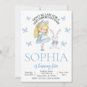 不思議の国のアリスかわいい誕生日の招待状 招待状 (正面)