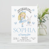 不思議の国のアリスかわいい誕生日の招待状 招待状 (スタンド正面)