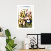 不思議の国のアリスが毛虫のヴィンテージに出くわす ポスター (ホームオフィス)