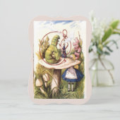 不思議の国のアリスが毛虫のヴィンテージに出くわす 招待状 (スタンド正面)