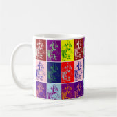 不思議の国のアリスが私の芸術をポップ・アートの飲む コーヒーマグカップ (左)