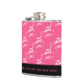 不思議の国のアリスが私を飲警告む フラスク (左)