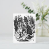 不思議の国のアリスが赤の女王チェスの駒に出合う ポストカード (スタンド正面)