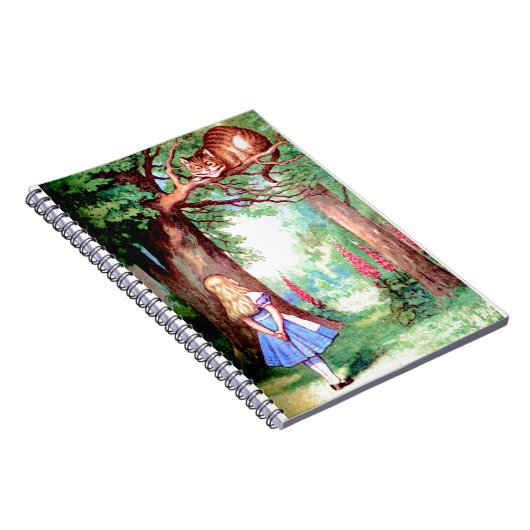 不思議の国のアリスそしてチェシャー猫 ノートブック (右側)