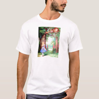 不思議の国のアリスそしてチェシャー猫 Tシャツ