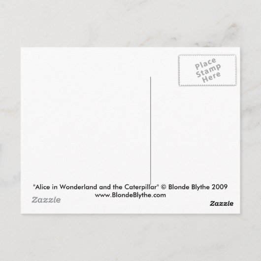不思議の国のアリスといもむし葉書 ポストカード (裏面)