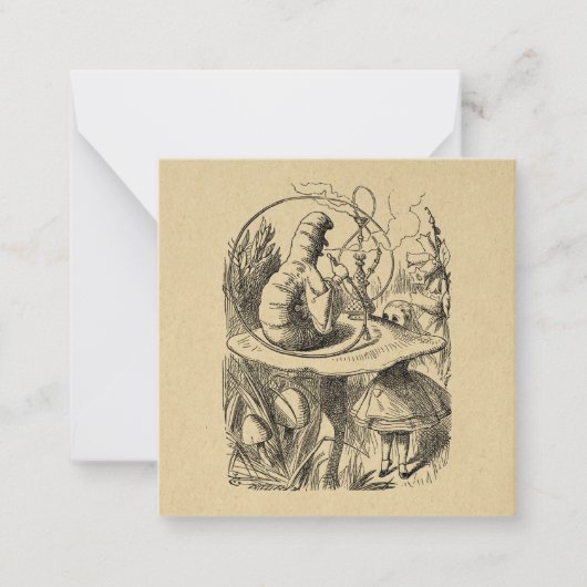 不思議の国のアリスといもむし ノートカード (正面)