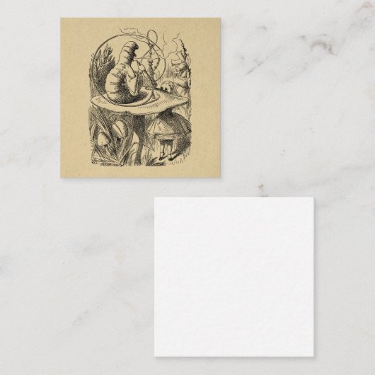 不思議の国のアリスといもむし ノートカード (正面/裏面)