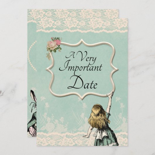 不思議の国のアリスとっても重要な日結婚付 セーブザデート (正面/裏面)