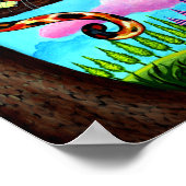 不思議の国のアリスとチェシャ猫のキュートな人形 ポスター (角)