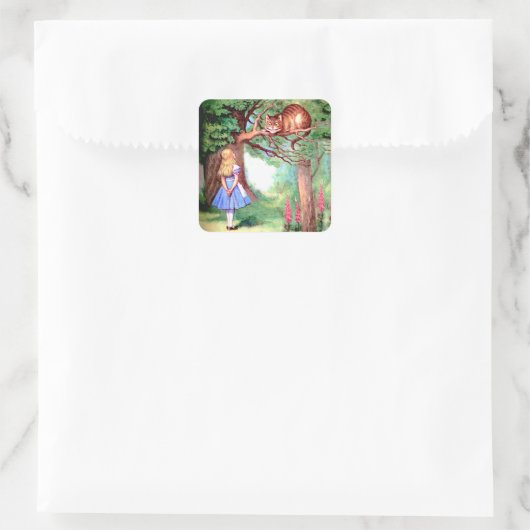 不思議の国のアリスとチェシャ猫 スクエアシール (バッグ)