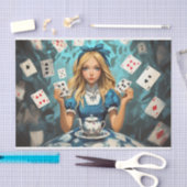 不思議の国のアリスとトランプとティーポット 薄葉紙 (クラフト)