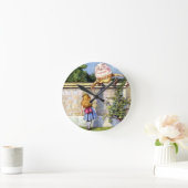 不思議の国のアリスとハンプティ・ダンプティ ラウンド壁時計 (ホーム)
