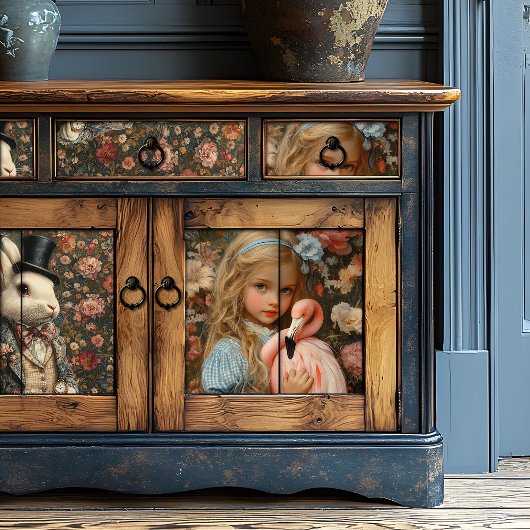 不思議の国のアリスとピンクのフラミンゴ 薄葉紙