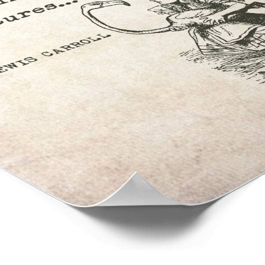 不思議の国のアリスとフラミンゴの冒険名言 ポスター (角)