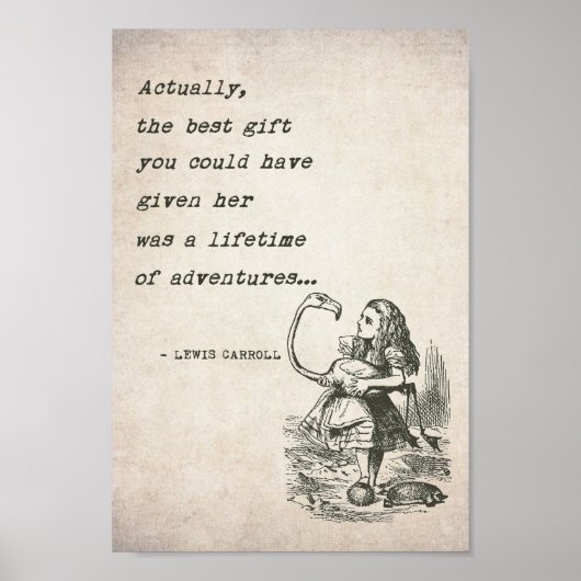 不思議の国のアリスとフラミンゴの冒険名言 ポスター (正面)