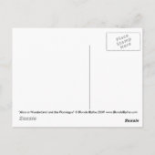 不思議の国のアリスとフラミンゴスのはがき ポストカード (裏面)