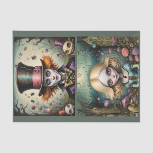 不思議の国のアリスと不機嫌帽子屋 薄葉紙 (正面)