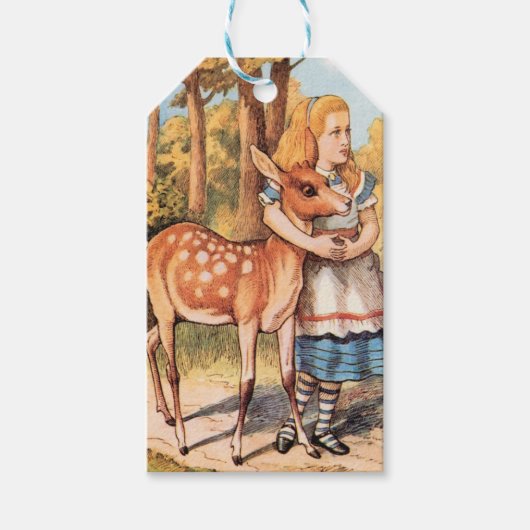不思議の国のアリスと子鹿 ギフトタグ (正面)