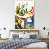 不思議の国のアリスと毛虫 キャンバスプリント (インサイチュ (寝室))