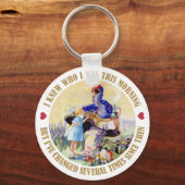 不思議の国のアリスと毛虫 キーホルダー (正面)