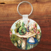 不思議の国のアリスと毛虫 キーホルダー (正面)