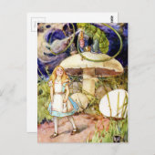 不思議の国のアリスと毛虫 ポストカード (正面/裏面)