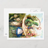 不思議の国のアリスと毛虫 ポストカード (正面/裏面)