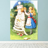 不思議の国のアリスと白の女王 キャンバスプリント (インサイチュ (ウッドフロア))