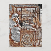 不思議の国のアリスと編み羊 ポストカード (正面)