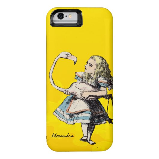 不思議の国のアリスと黄色いフラミンゴ Case-Mate iPhoneケース (裏面)