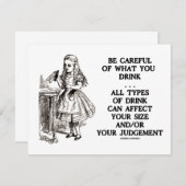 不思議の国のアリスに気をつけろ、何を飲むかは重要だ (正面/裏面)