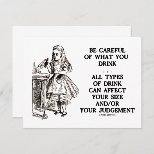 不思議の国のアリスに気をつけろ 飲むものに気をつけろ(アリス) (正面/裏面)