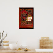 不思議の国のアリスに登場する「チェシャーキャット」 ポスター (キッチン)