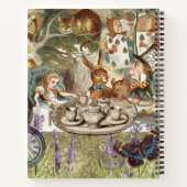 不思議の国のアリスのお茶会のゲストたち ノートブック (裏面)