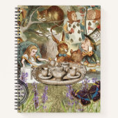 不思議の国のアリスのお茶会のゲストたち ノートブック (正面)