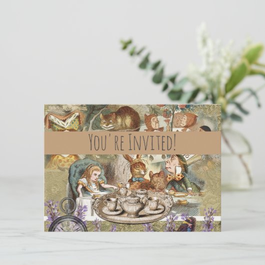 不思議の国のアリスのお茶会のゲストたち 招待状 (スタンド正面)
