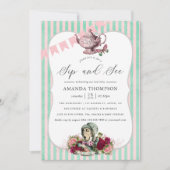 『不思議の国のアリスのお茶会』お披露目パーティー 招待状 (正面)