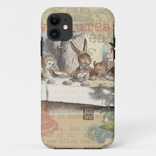 不思議の国のアリスのお茶会 アート Case-Mate iPhoneケース (裏面)