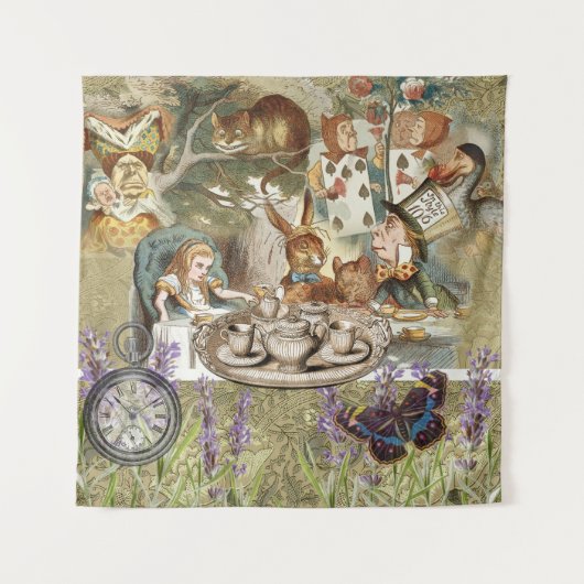 不思議の国のアリスのお茶会 タペストリー (正面)