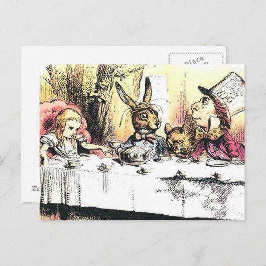 不思議の国のアリスのお茶会 ポストカード (正面/裏面)