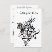 不思議の国のアリスのウェディング・インビテーション・カード 招待状 (正面/裏面)